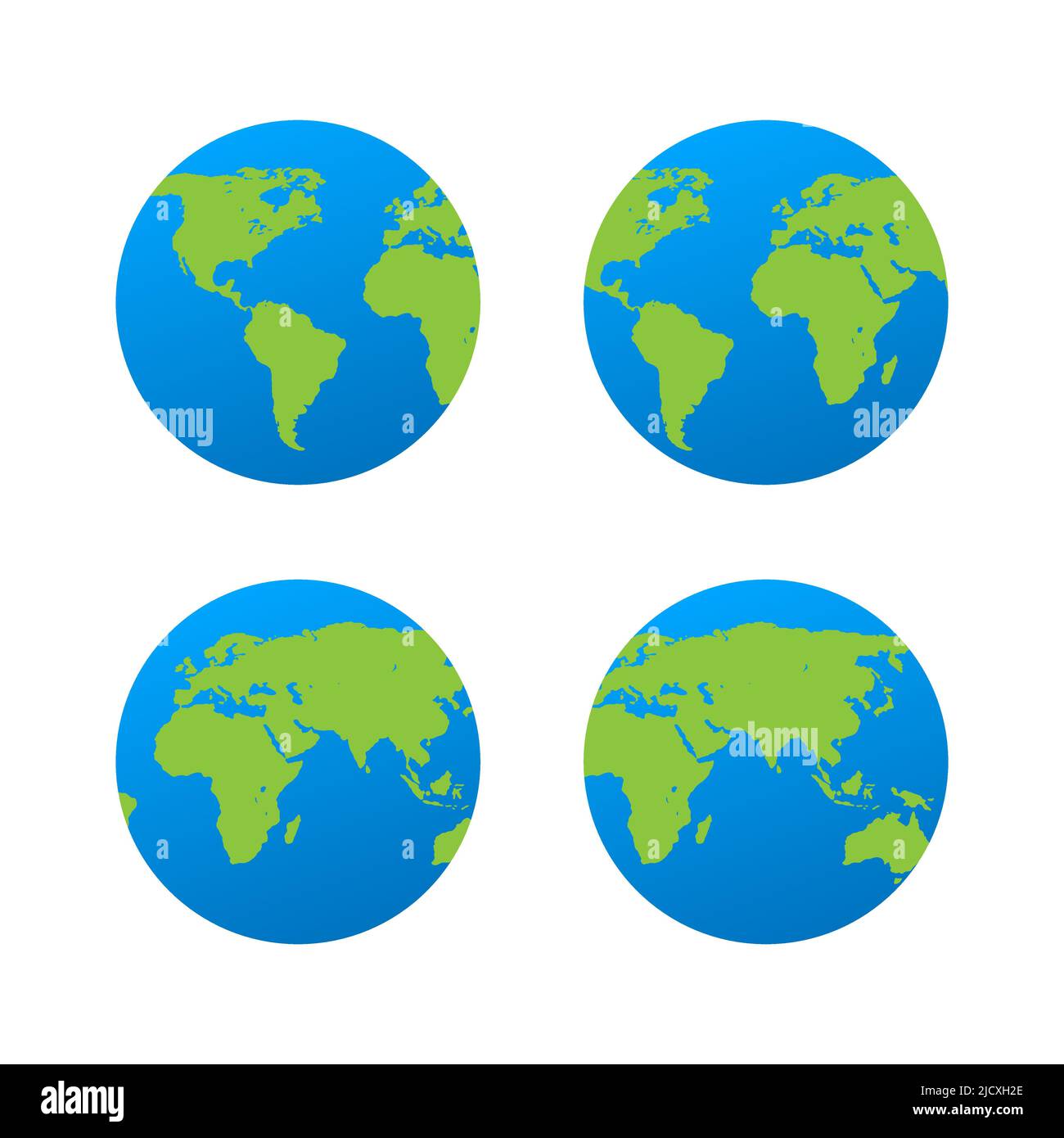 Vector planet Earth icon. Flat planet Earth icon Stock Vector Image ...