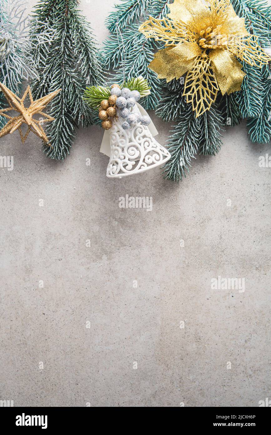 Winter holiday concept background with copy space Stock Photo