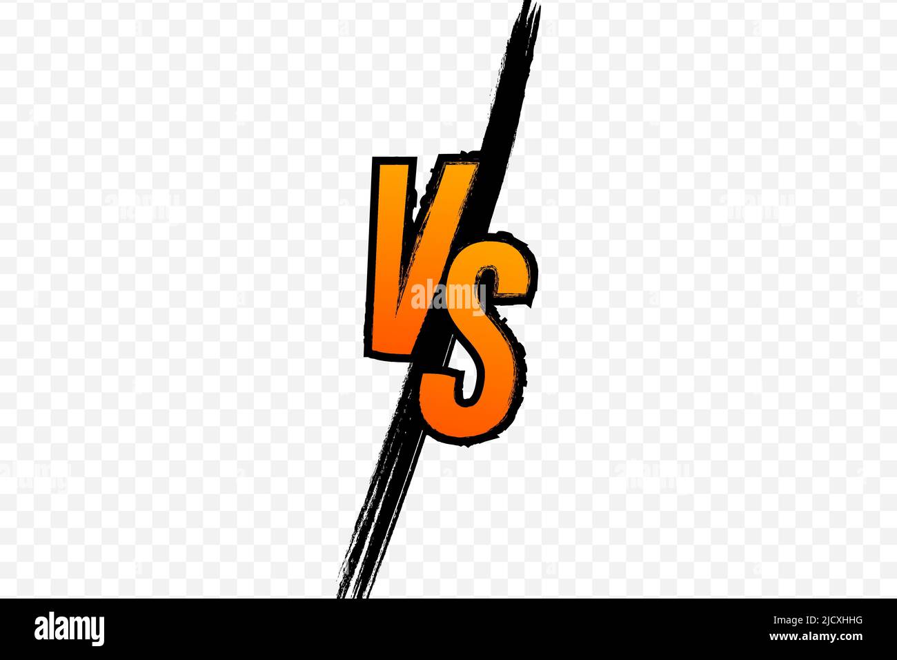 Versus logo vs letters for sports and fight competition. Battle versus