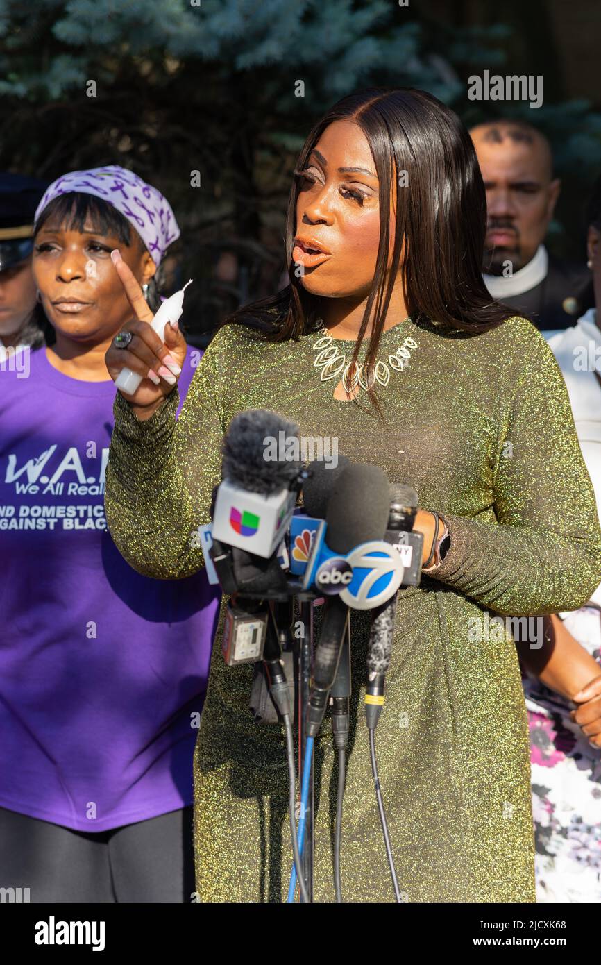 Bronx Borough President Vanessa Gibson joins a candlelight vigil for ...