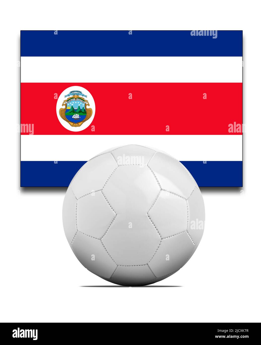 Blank Soccer ball with Costa Rica national team flag Stock Photo Alamy