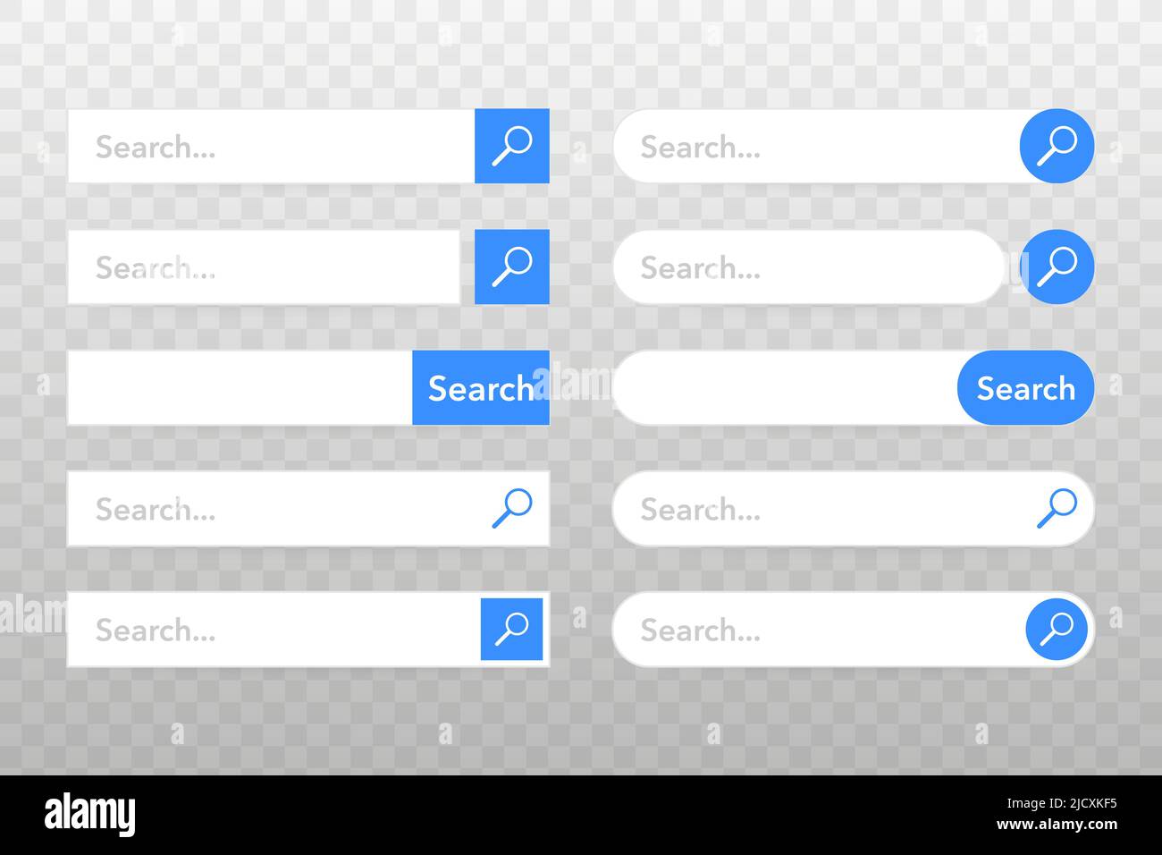 Search bar vector element design, set of search boxes ui template ...