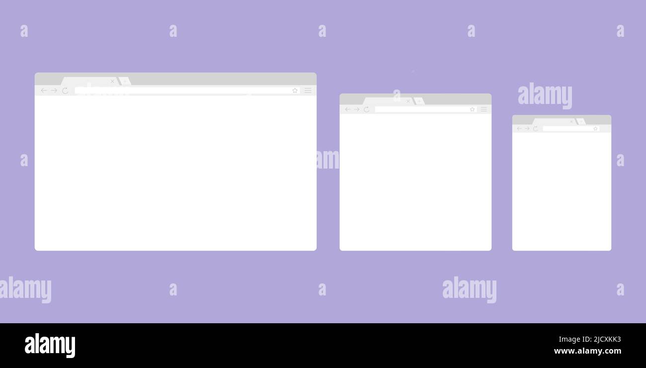 Browser window vector illustration. Browser or web browser in flat ...