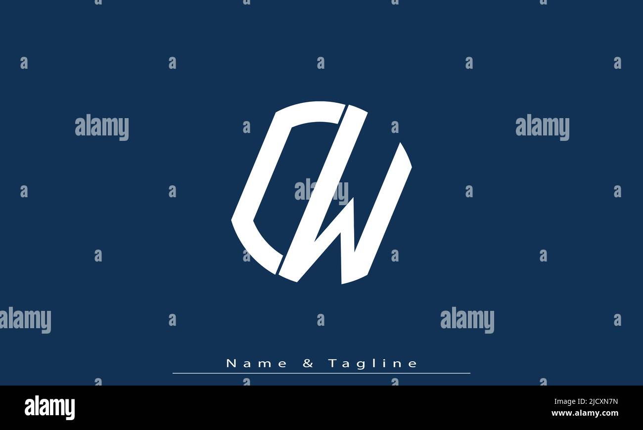 Alphabet letters Initials Monogram logo CW , WC Stock Vector
