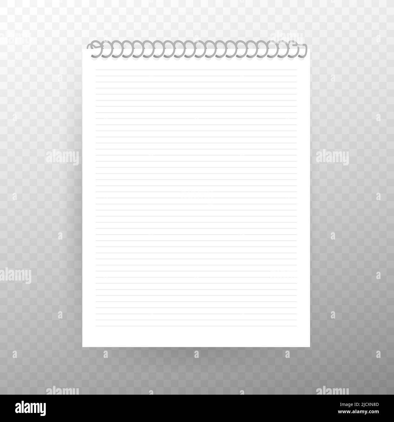 Vector Realistic Blank Notebook Isolated On Transparent Background