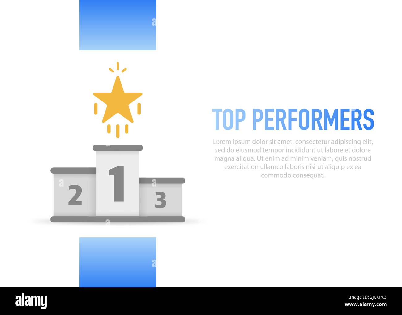 Top Performers. Website template designs. Vector illustration Stock Vector