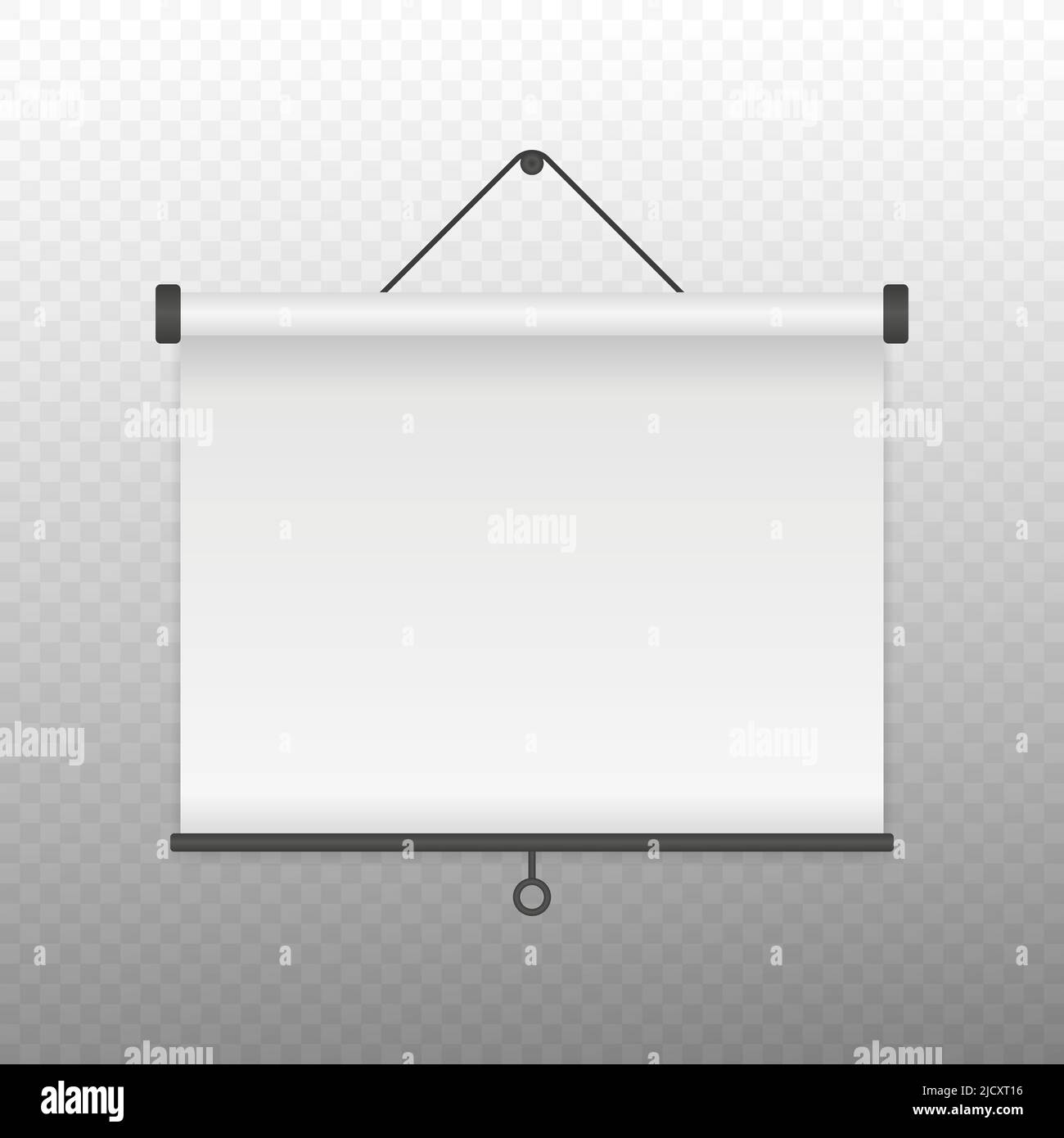 White blank projection screen for presentation or conference. Stock Vector