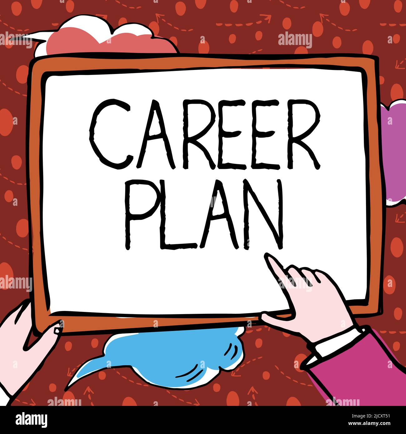Hand writing sign Career Plan. Concept meaning ongoing process where