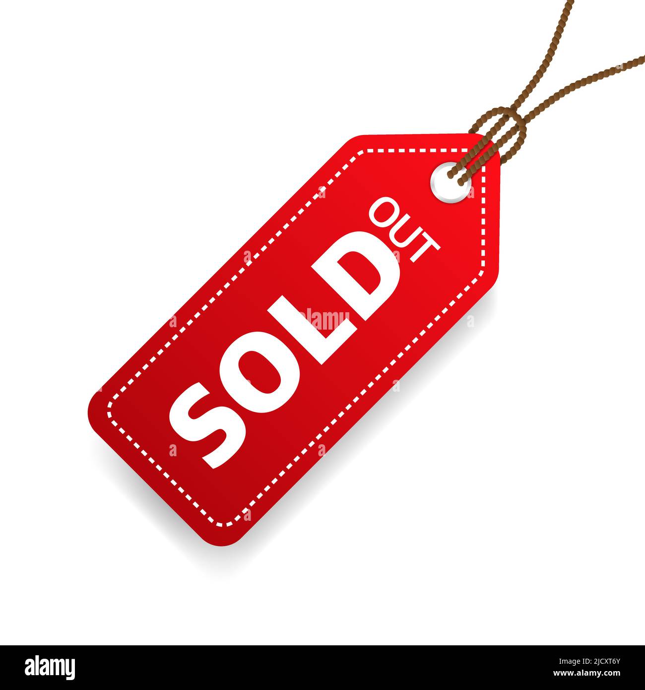 Sold out price tag sign. vector illustration Stock Vector
