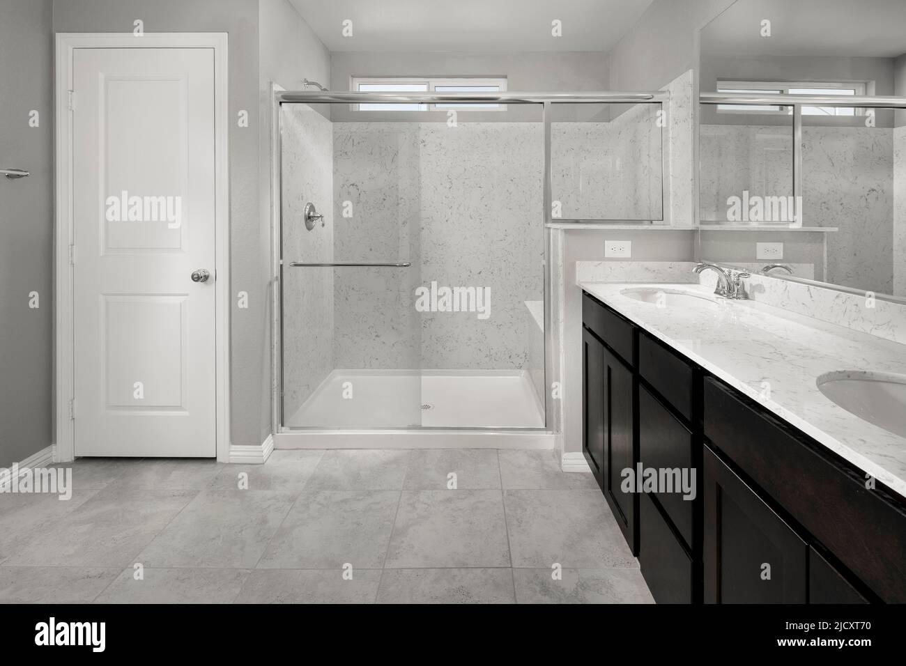 Master Bathroom Interior of a Modern Apartment Stock Photo