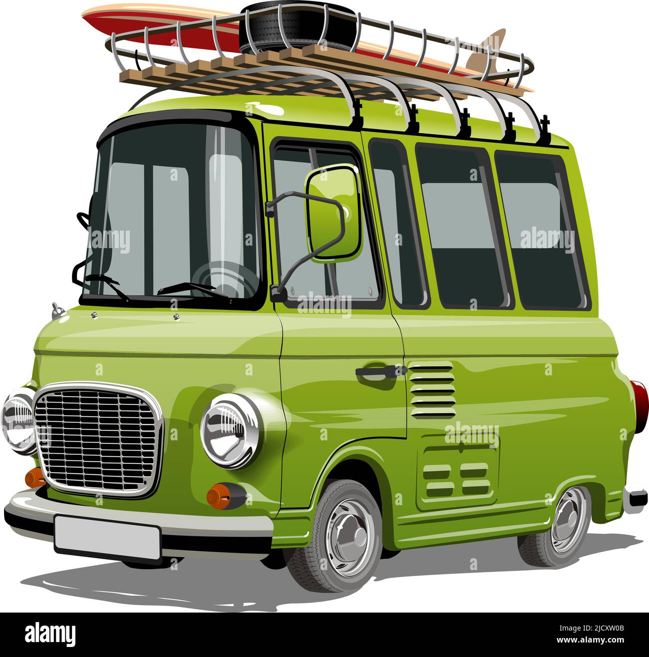 Vector cartoon camper van. Available eps-10 vector format separated by