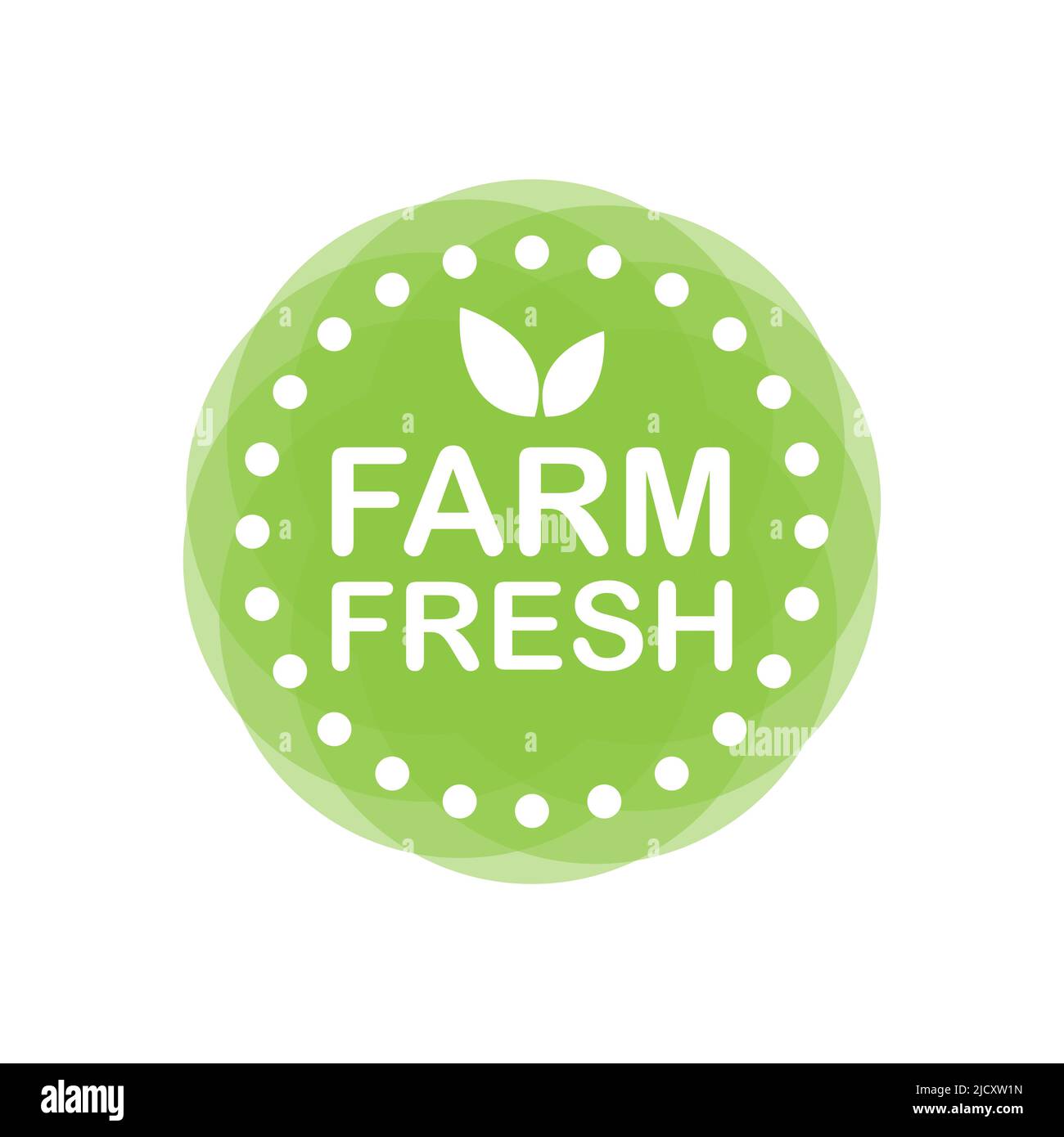 Farm fresh label with leaves. Great for natural product design Stock Vector