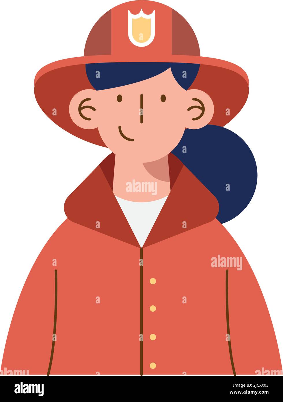 firefighter-female-professional-worker-character-stock-vector-image