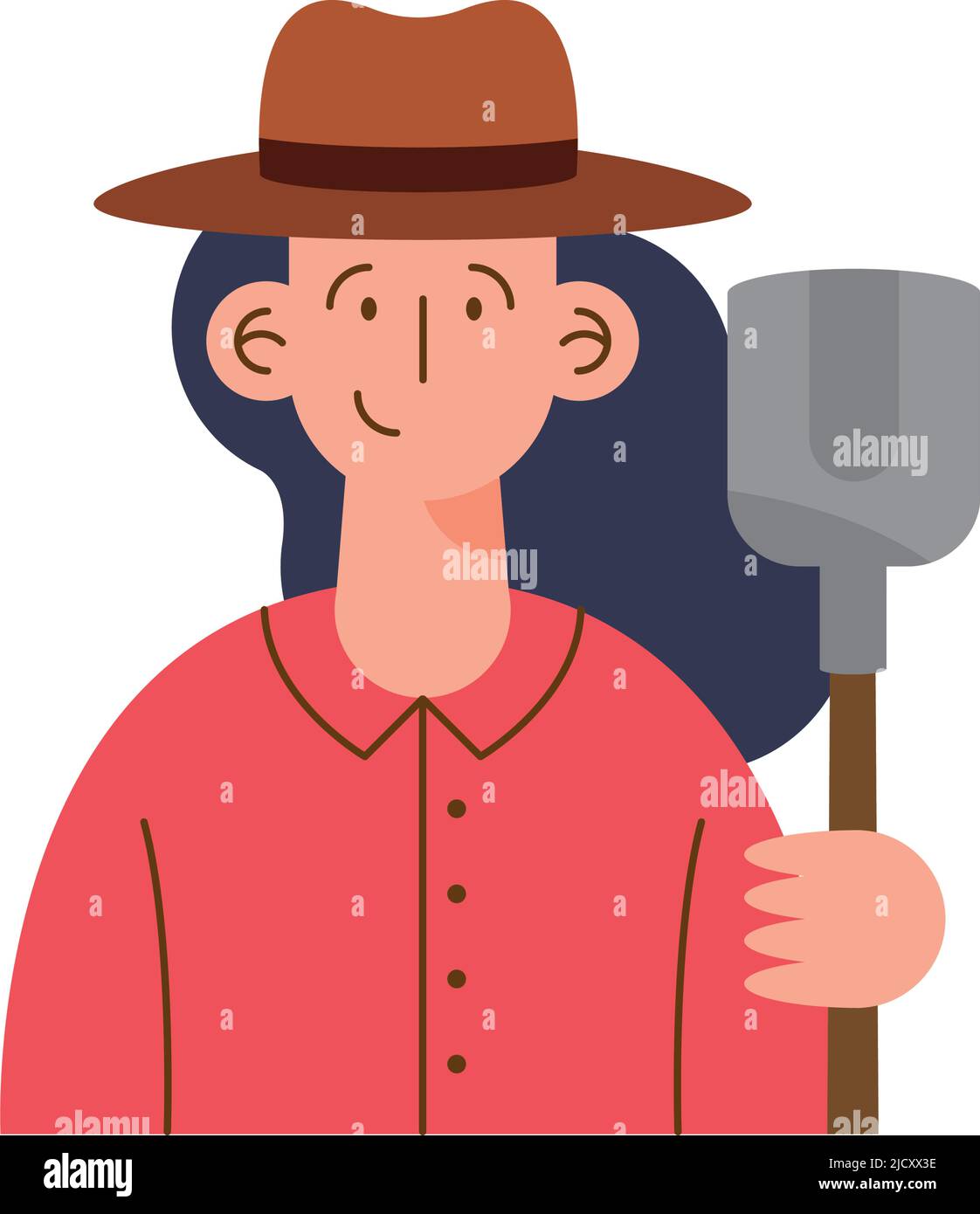Female farmer worker avatar Stock Vector Images - Alamy