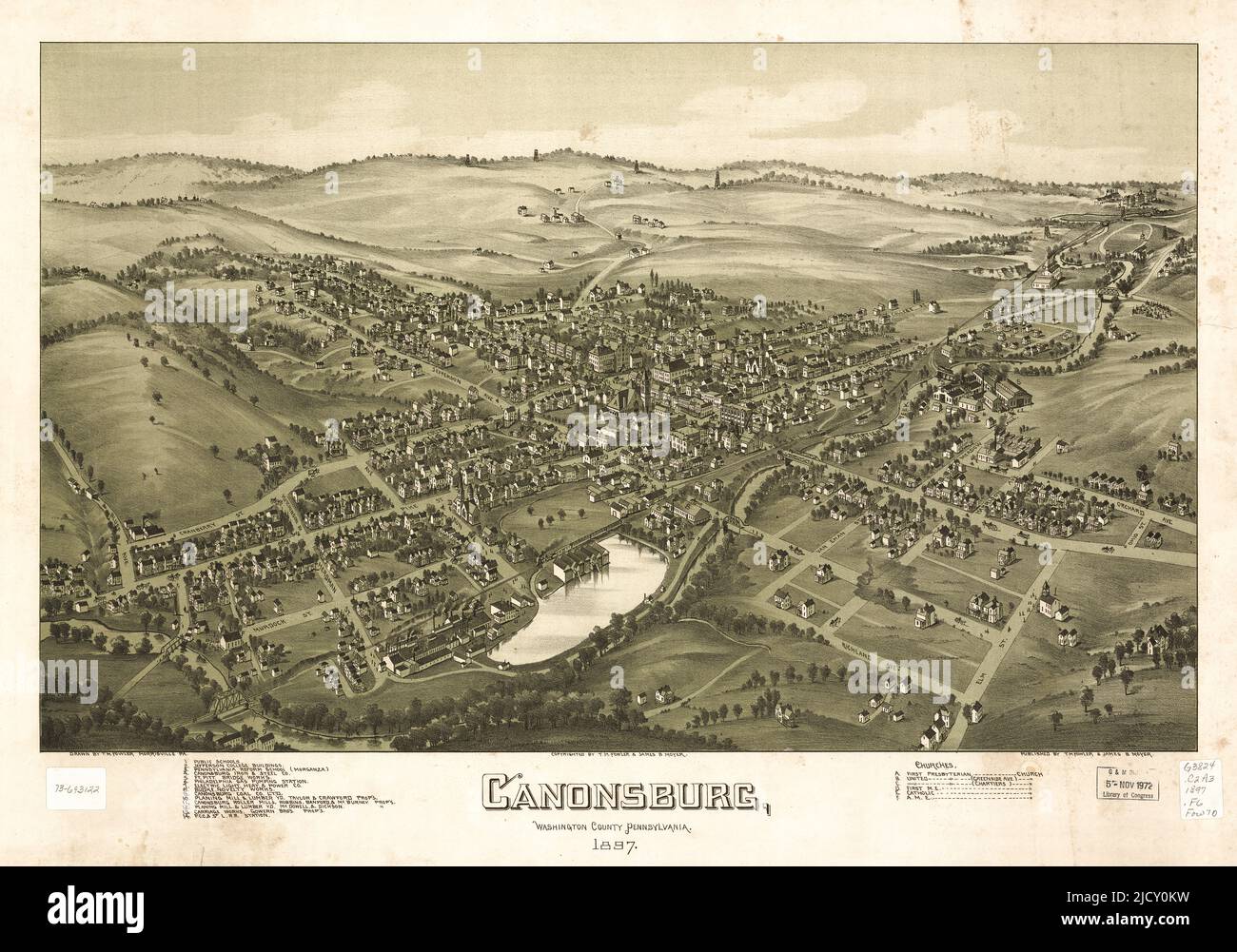 Map of canonsburg hi-res stock photography and images - Alamy