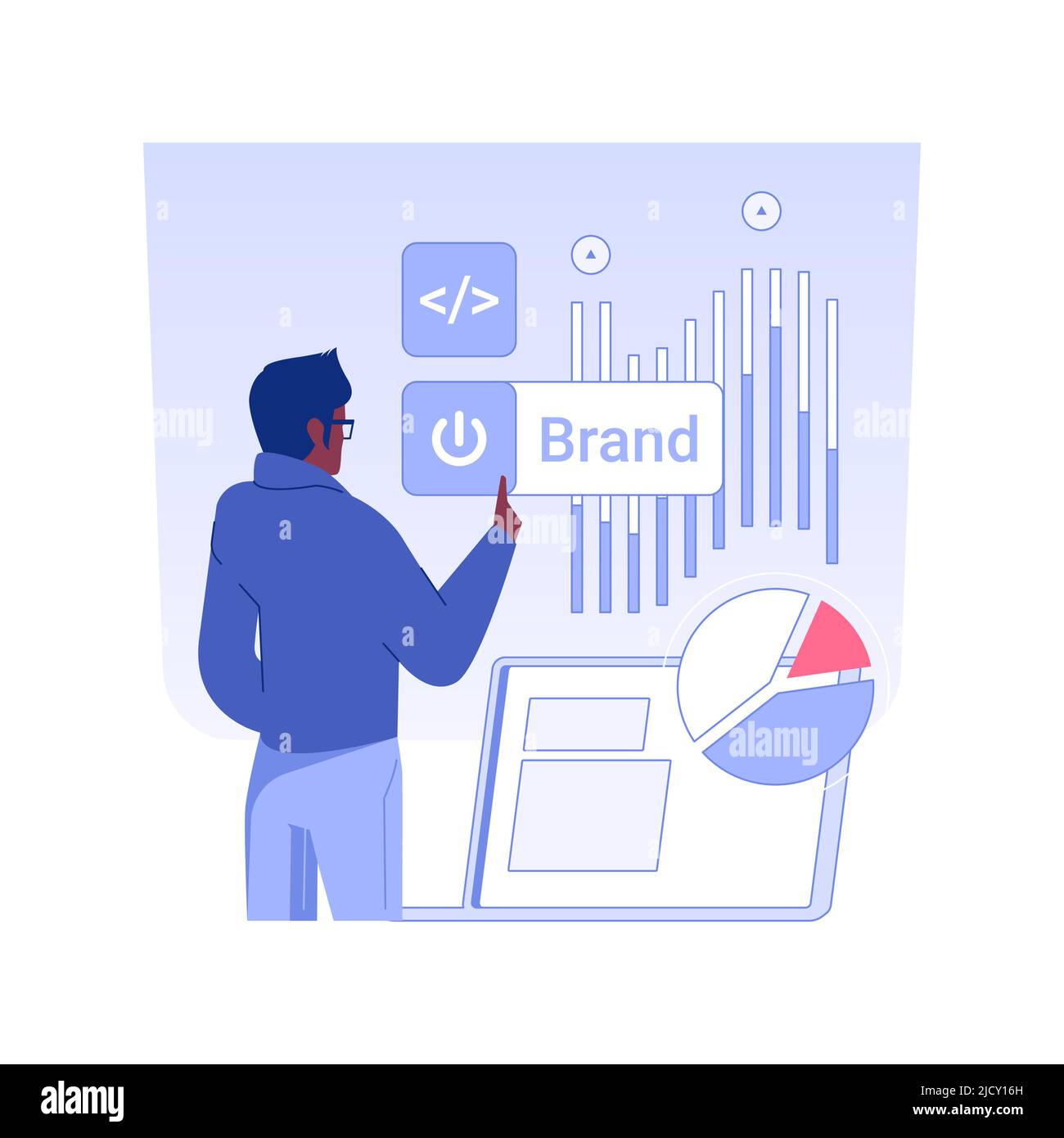 Scope definition isolated concept vector illustration. Business analyst