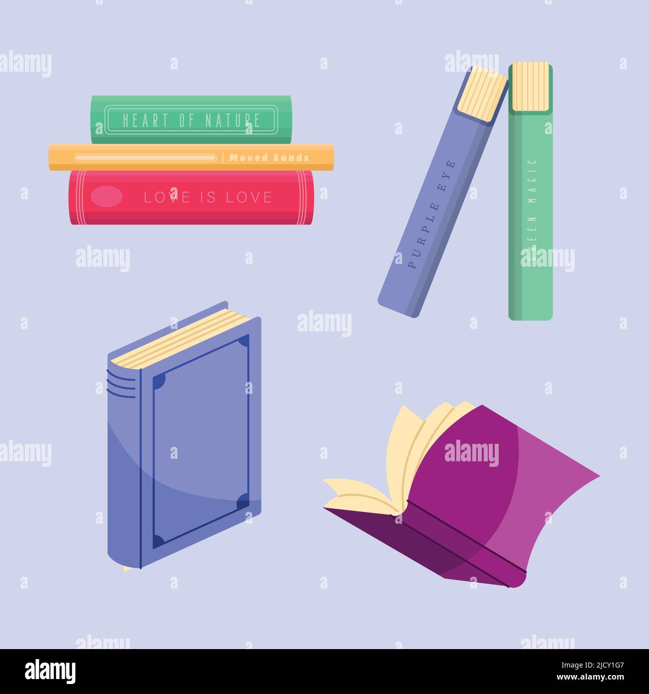 seven text books library icons Stock Vector Image & Art - Alamy