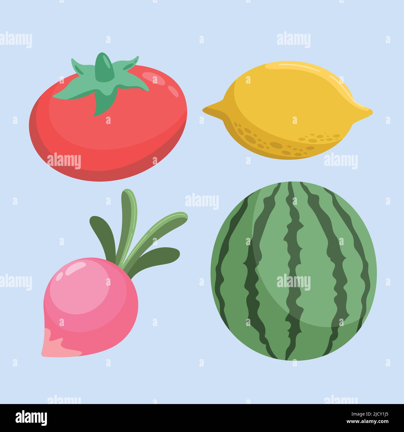 fruits and vegetables set icons Stock Vector Image & Art - Alamy