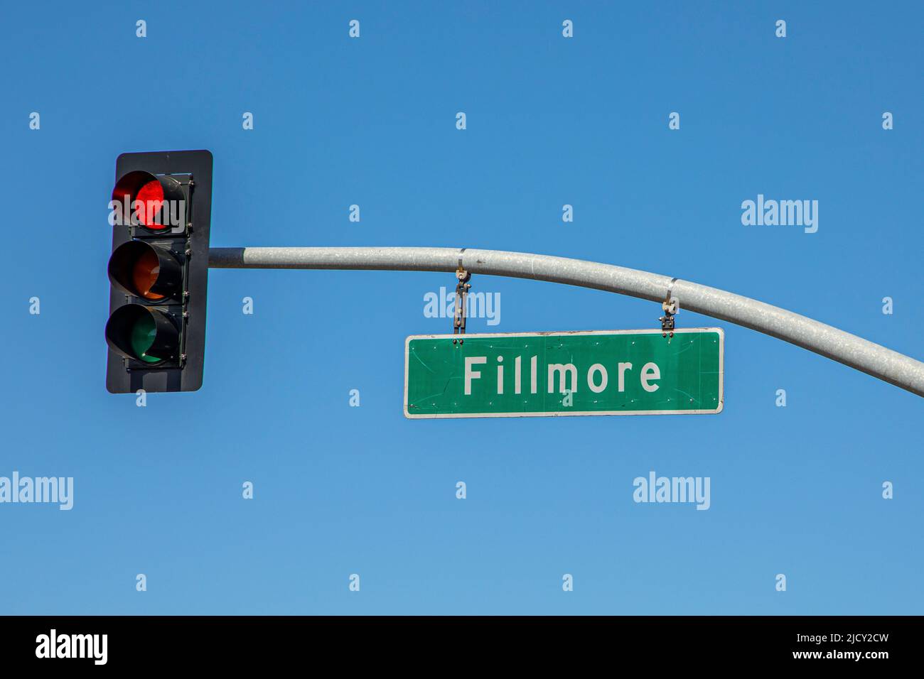 street name signage Fillmore in San Francisco, USA Stock Photo Alamy
