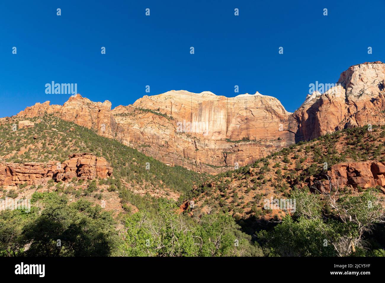 scenic mountains at Zion national Park seen from valley Stock Photo Alamy
