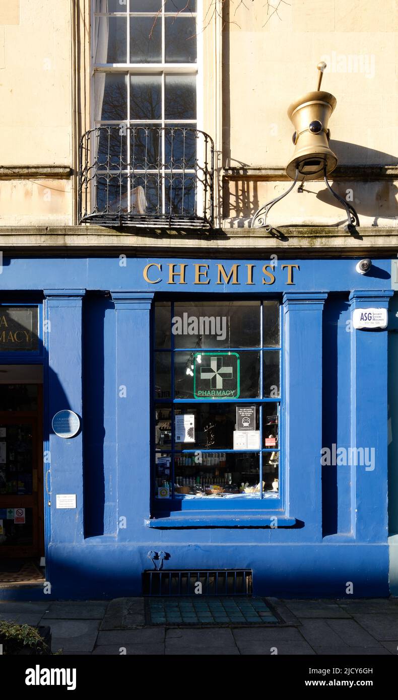 Spa Pharmacy - a chemist shop in Montpellier Street, Cheltenham Stock Photo