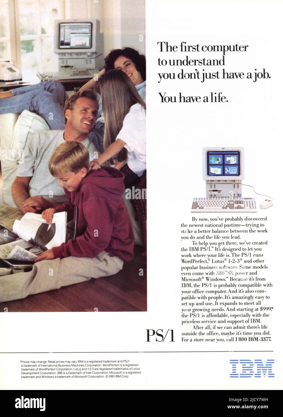 Vintage 2 December 1991 'Time' magazine advert, USA Stock Photo