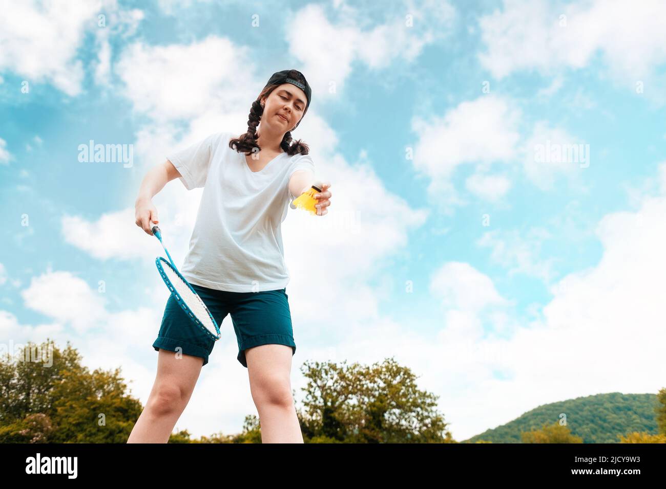 Badminton court smile hi-res stock photography and images - Alamy