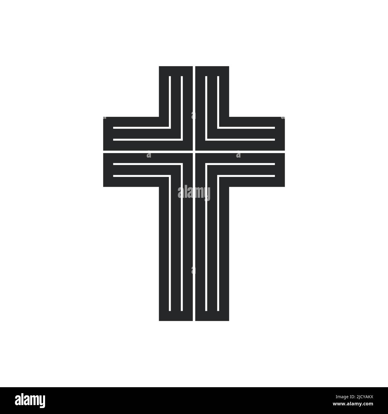 Cross Religion God Vector Illustration Icon Symbol Christianity And Shape Christian Sign