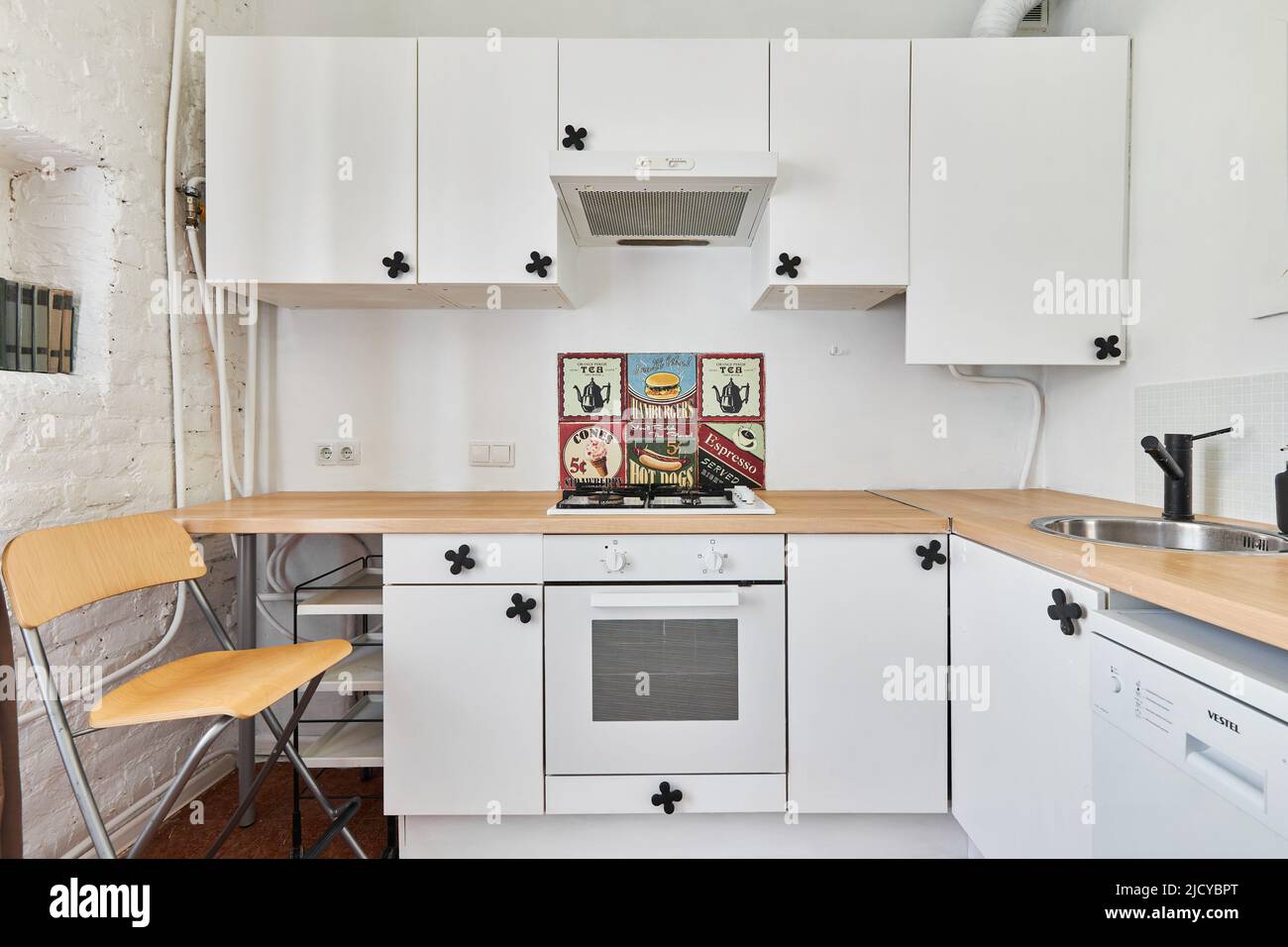 Photograph of a kitchen in an old house Stock Photo - Alamy
