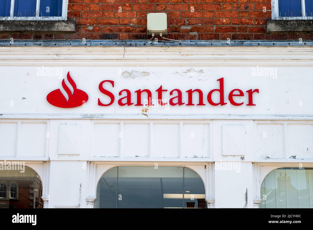 Chesterfield, UK- May 14, 2022: Santander Bank in Chesterfield England Stock Photo