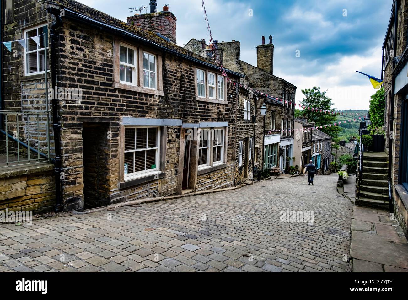 The Bronte village of Haworth, Keighley, West Yorkshire Stock Photo Alamy