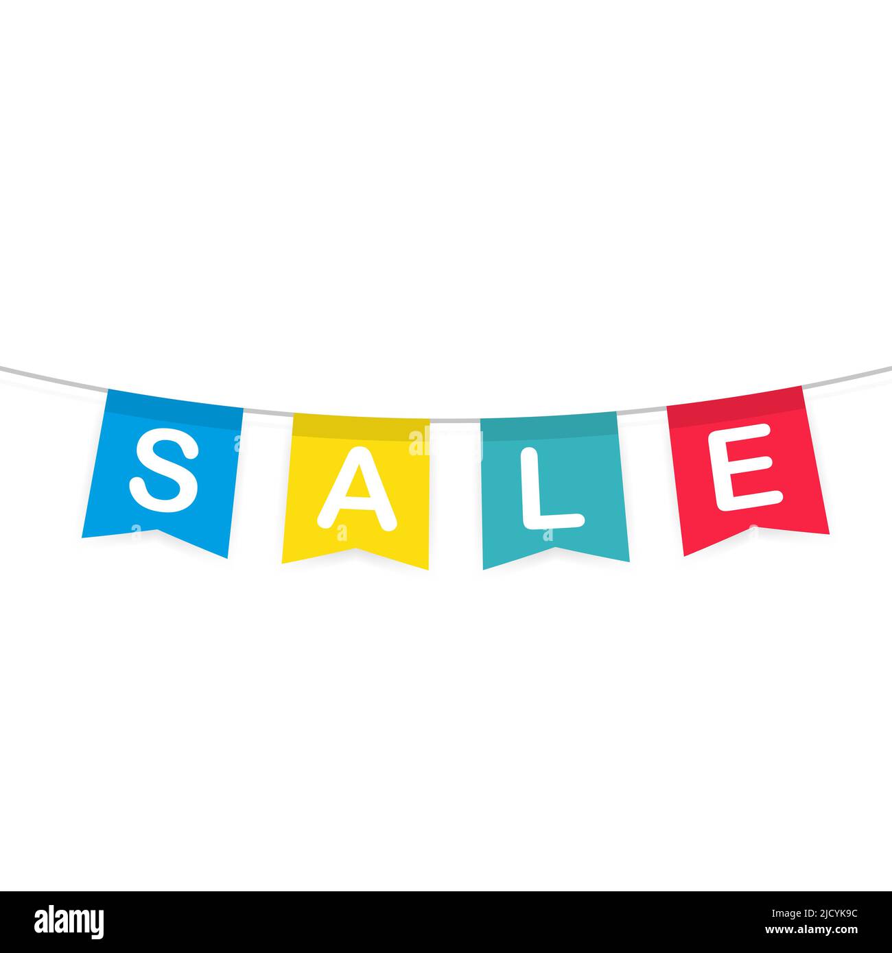 Sale on decorative party pennants with different sizes and lengths