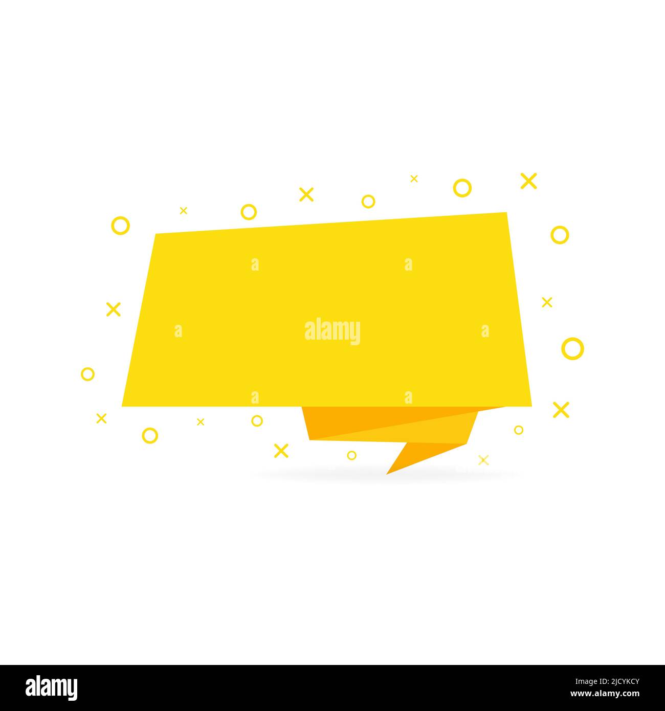 Ribbon banner, yellow ribbons in flat style Stock Vector Image & Art Alamy