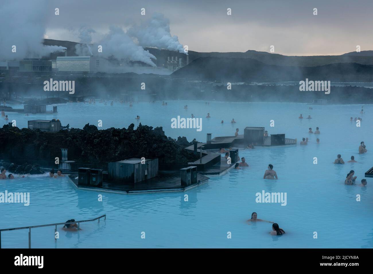 Blue Lagoon, Grindavík, Iceland. Stock Photo