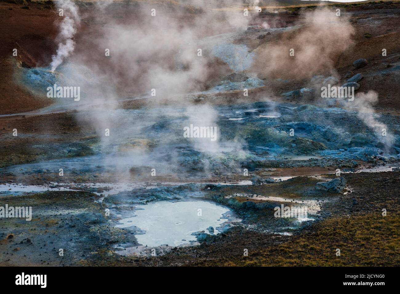 Seltun geothermal area, Krysuvik, Reykjanes peninsula, Iceland. Stock Photo