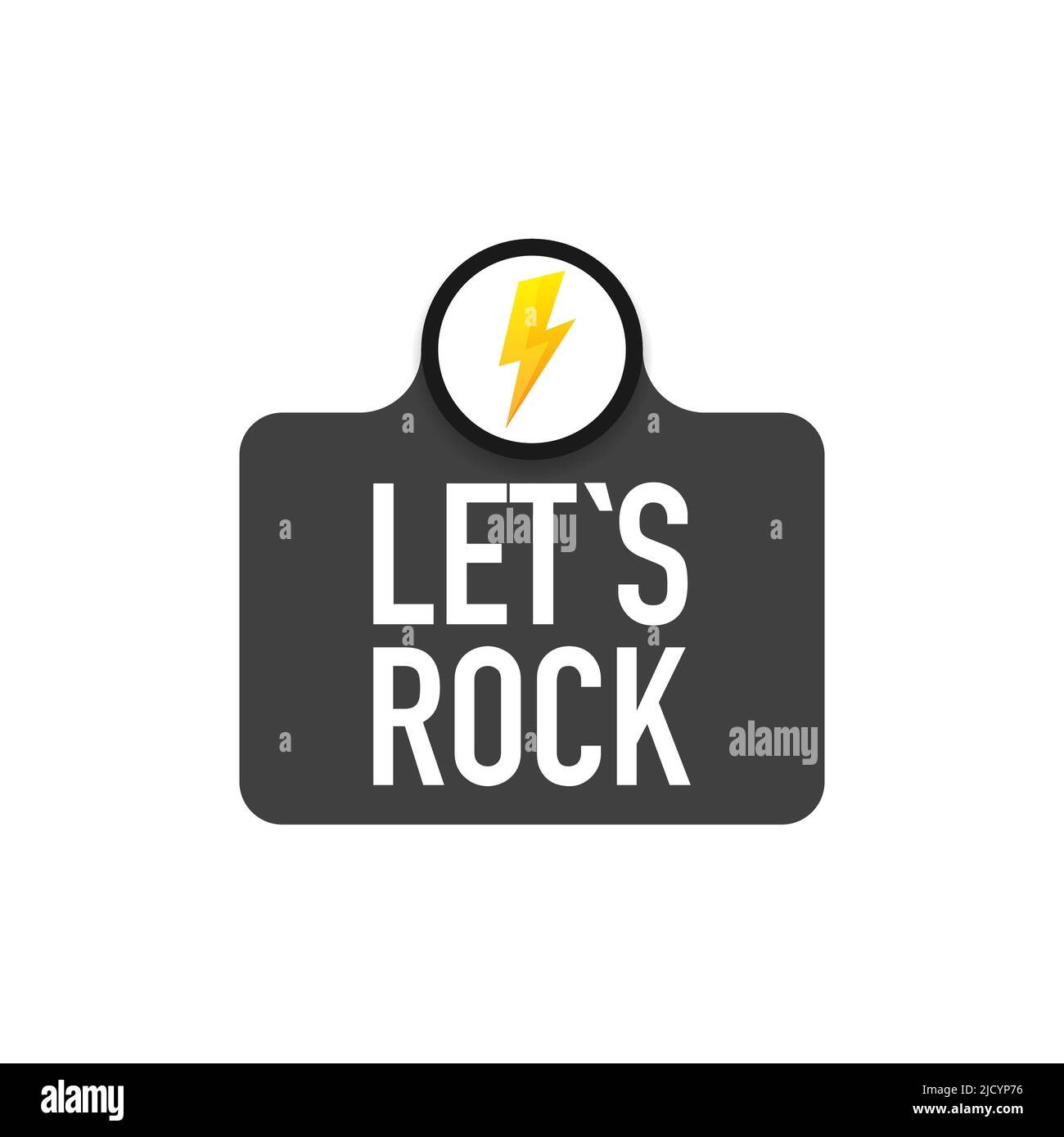 Let's Rock poster. Quote for rock festival or concert design Stock Vector
