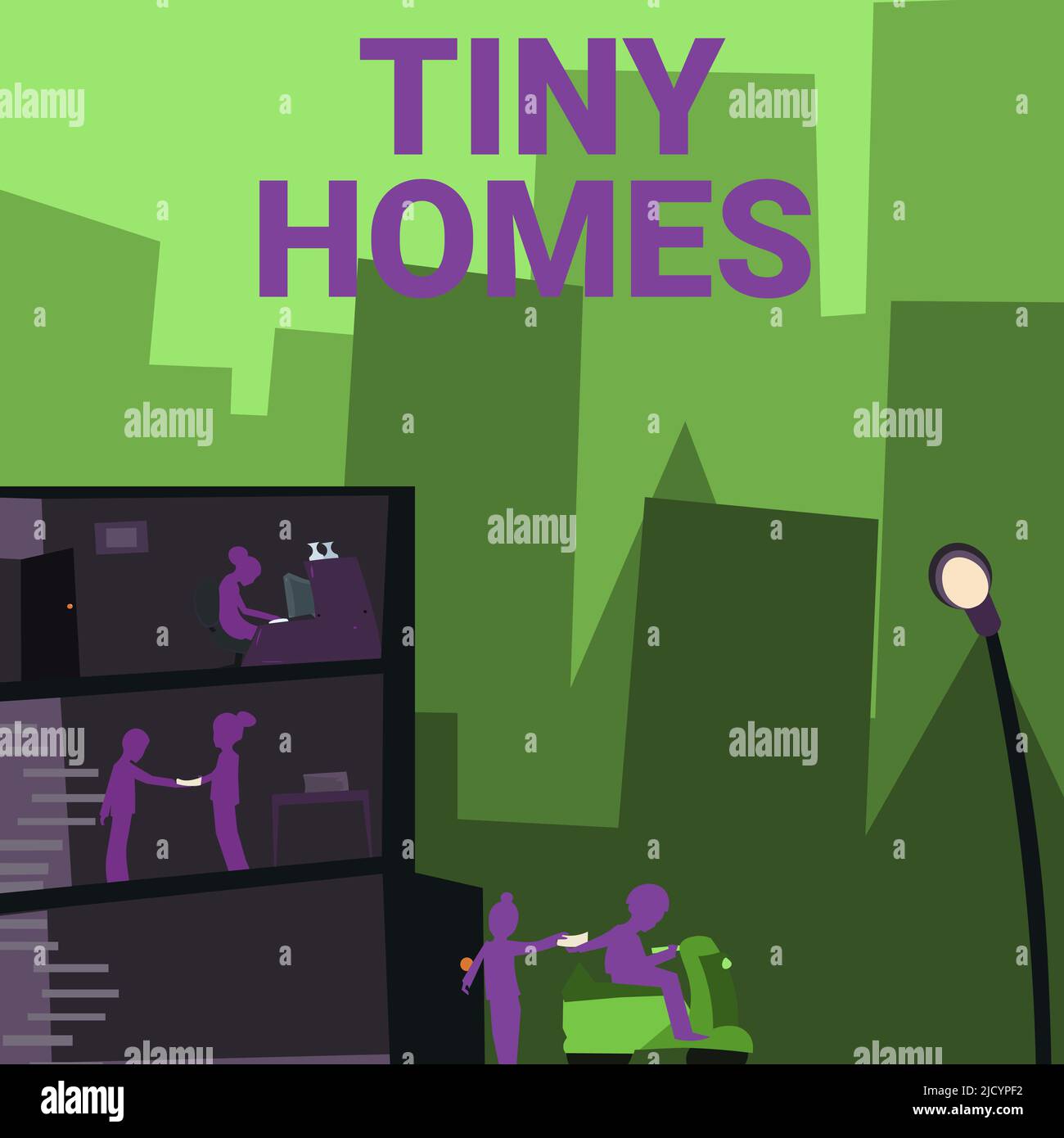 Writing displaying text Tiny Homes. Business showcase houses contain