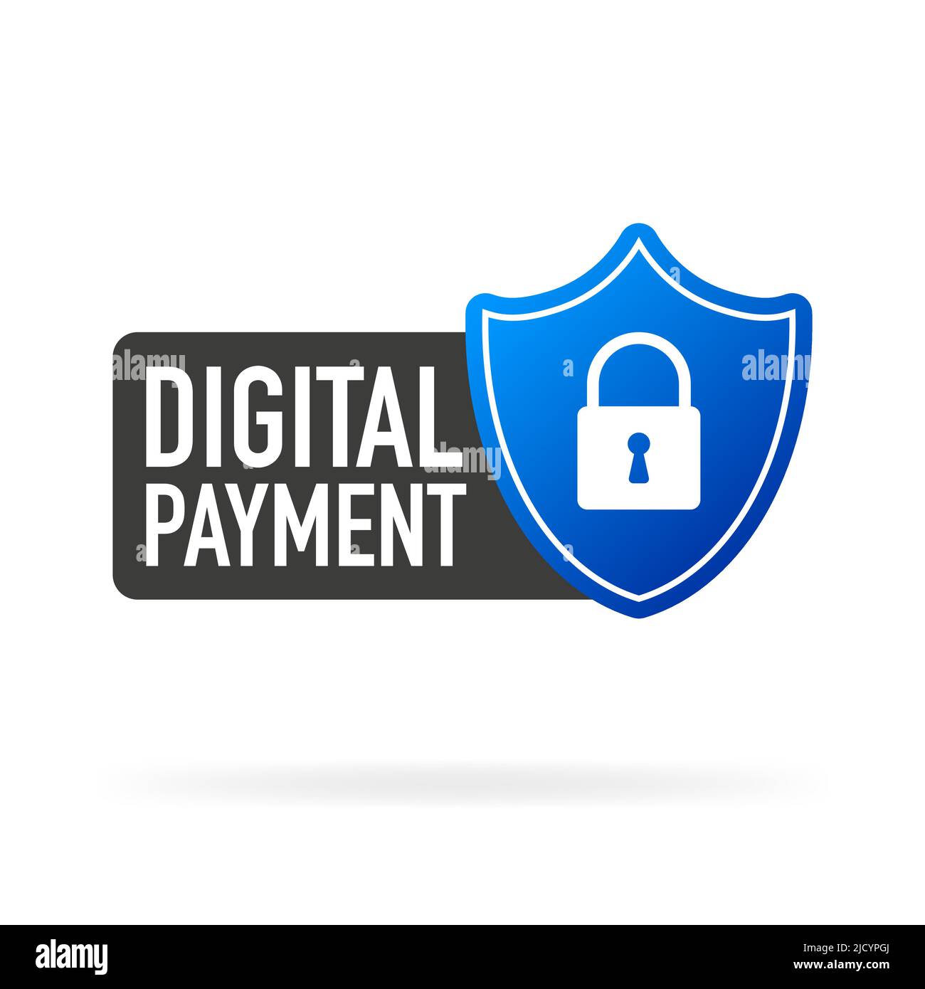 Secure connection. Secured ssl shield symbols, Digital payment. Stock Vector