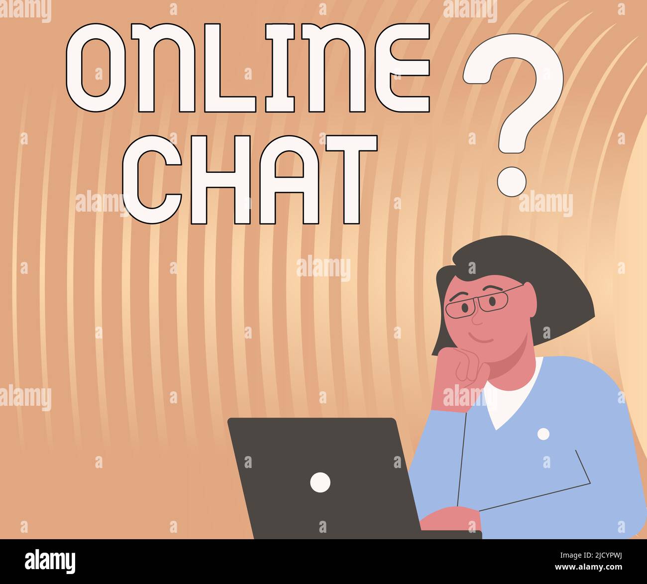 Conceptual caption Online Chat, Business overview talking with friend