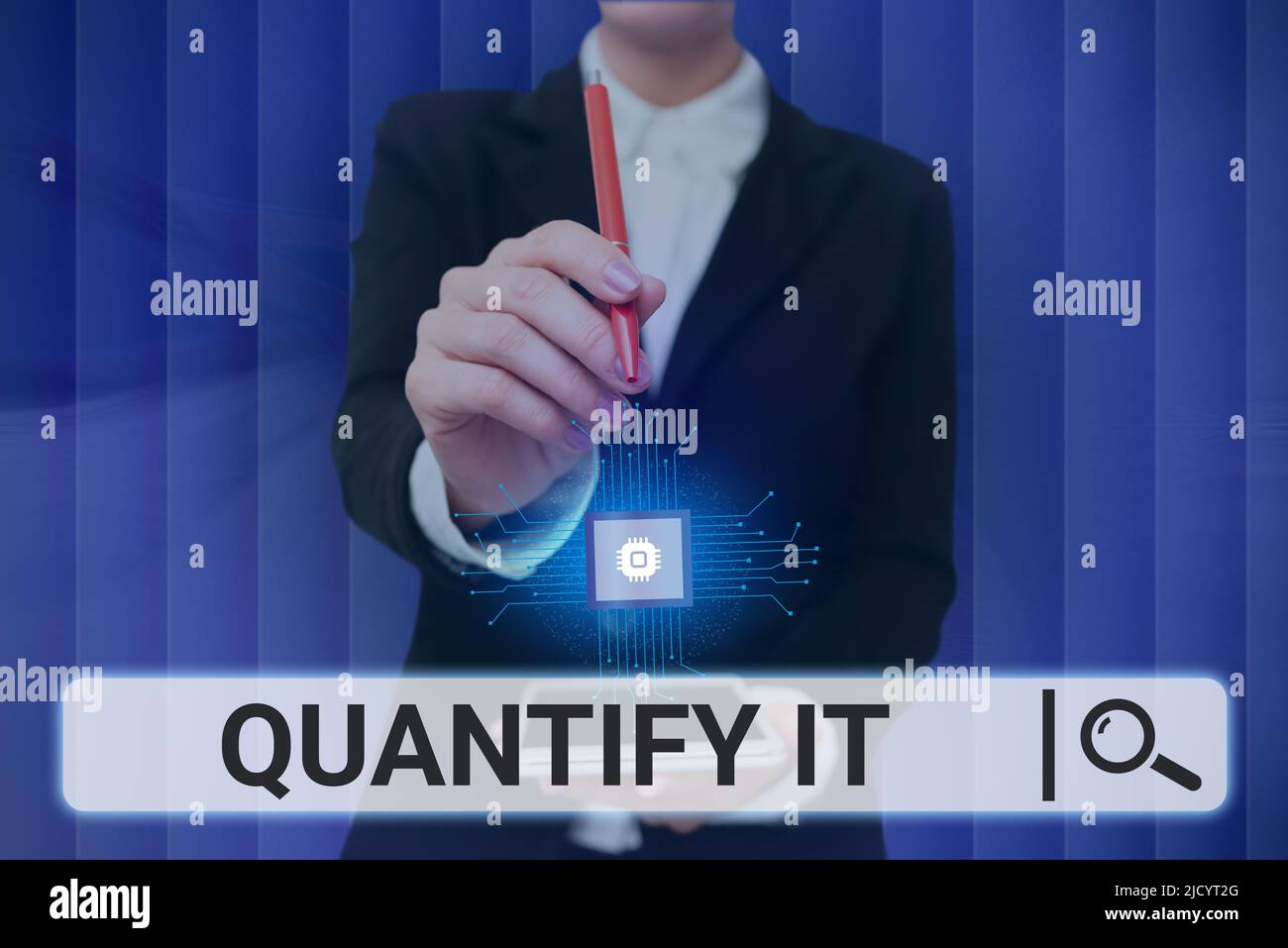 Conceptual caption Quantify It. Business idea Measure the size or ...