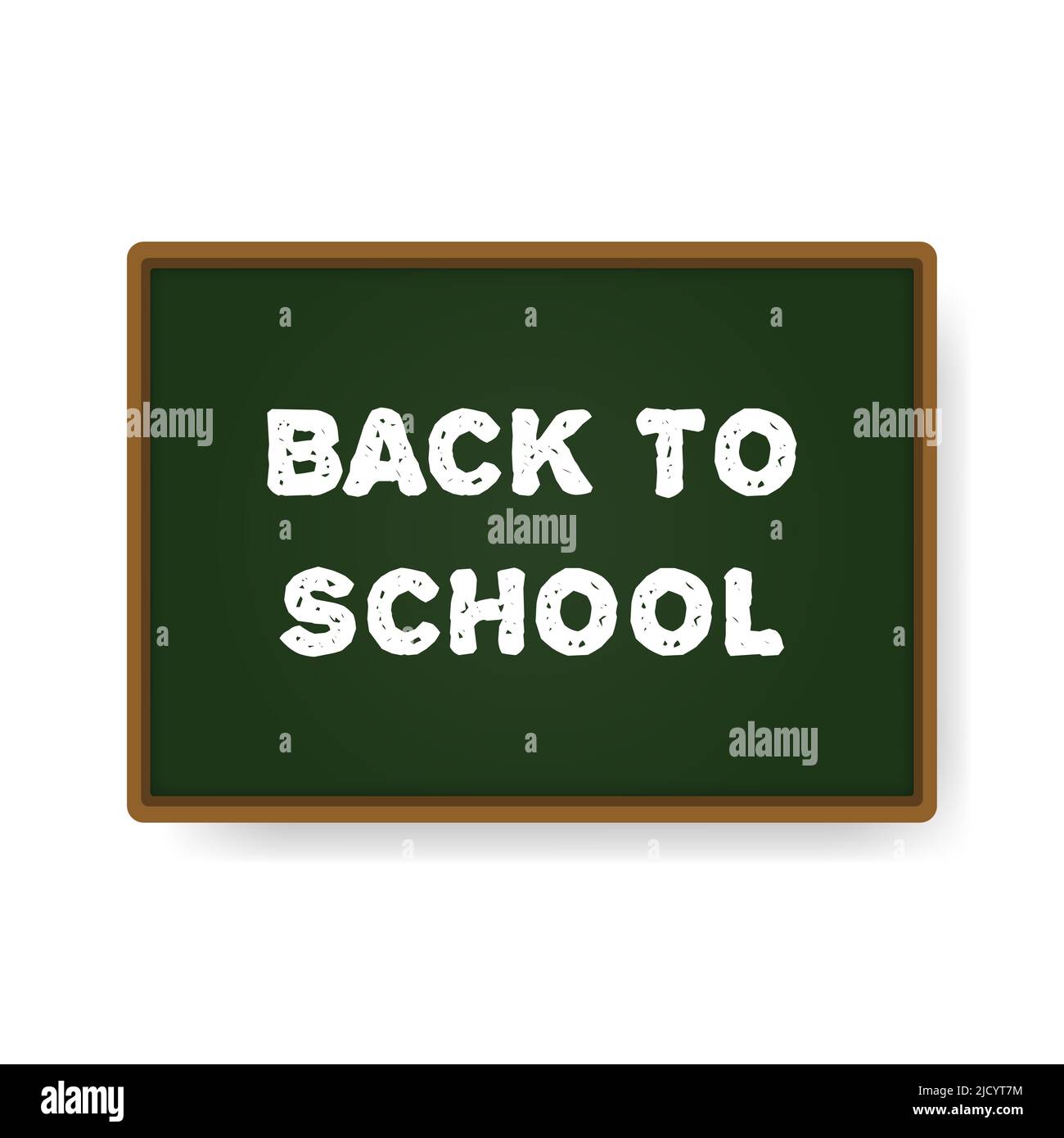 Green chalkboard. Back to school at a green school board. Vector ...