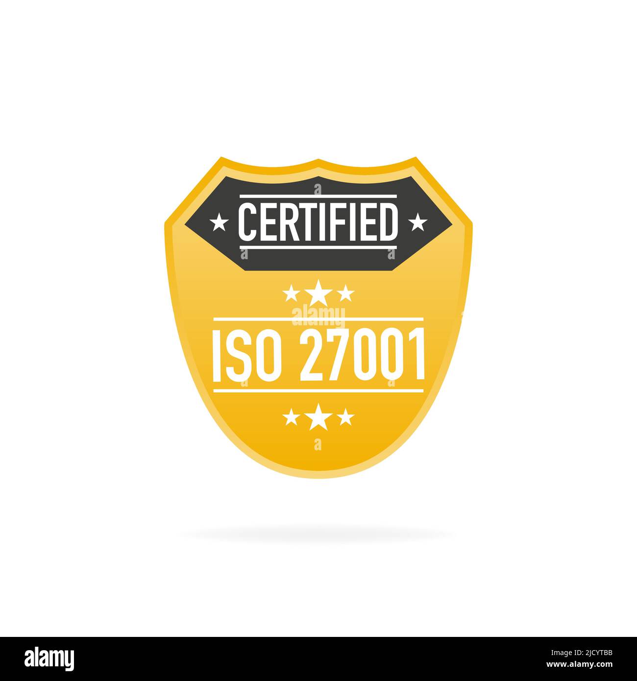 Certified gold seal isolated on white background. Vector illustration