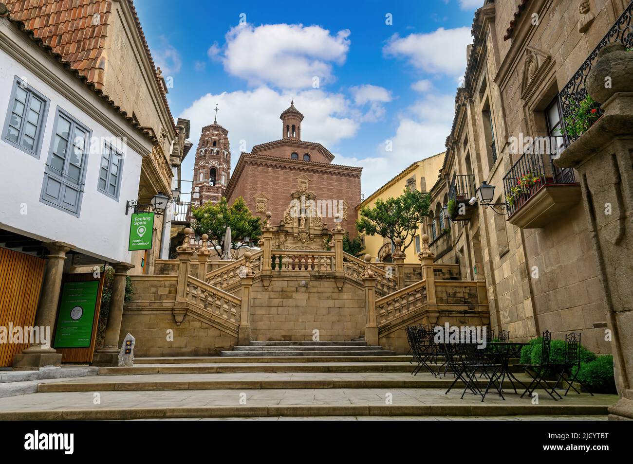 Barcelona, Spain. Poble Espanyol - Open-air museum, built in 1929, with ...