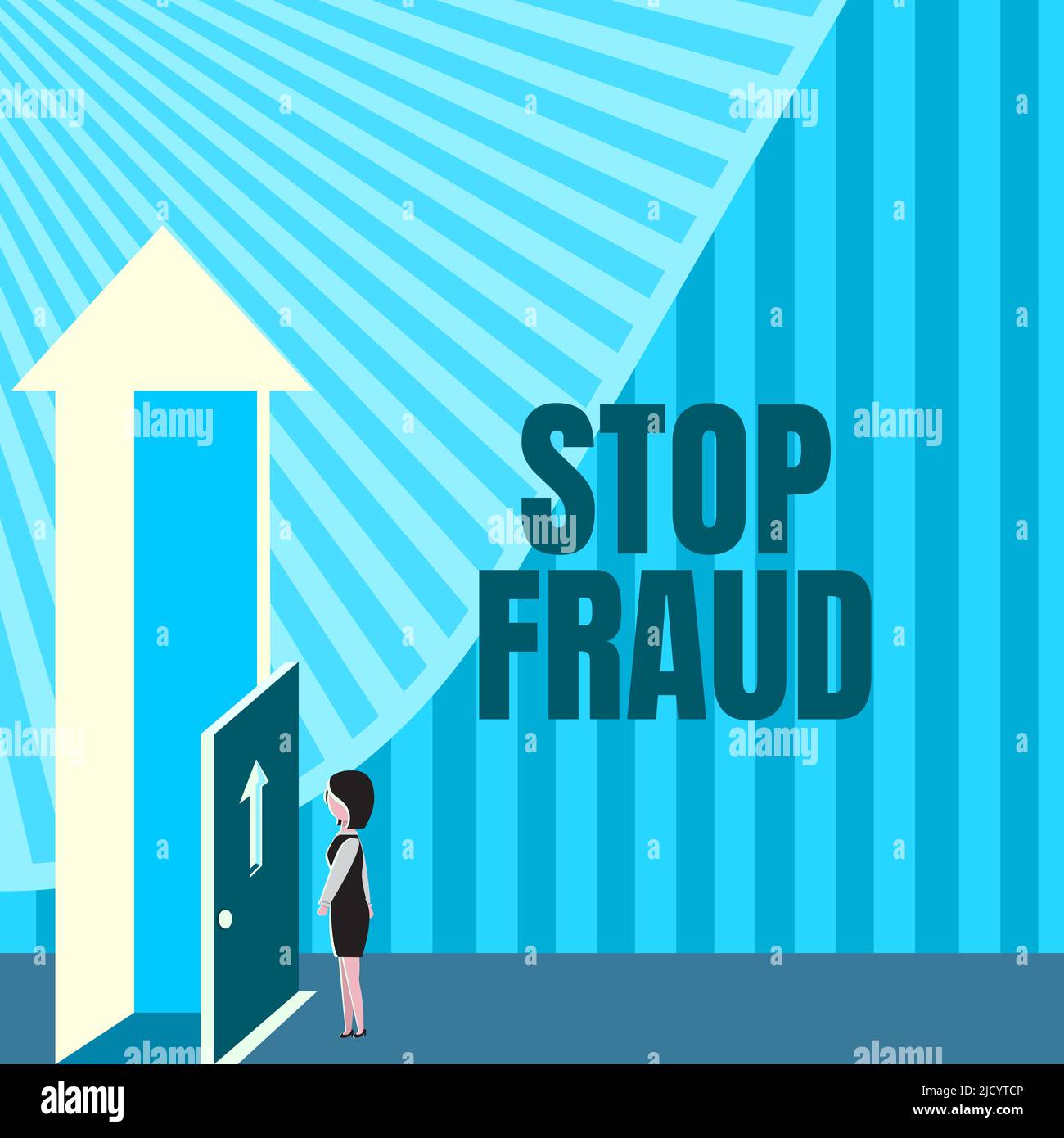 Text caption presenting Stop Fraud. Business approach campaign advices ...