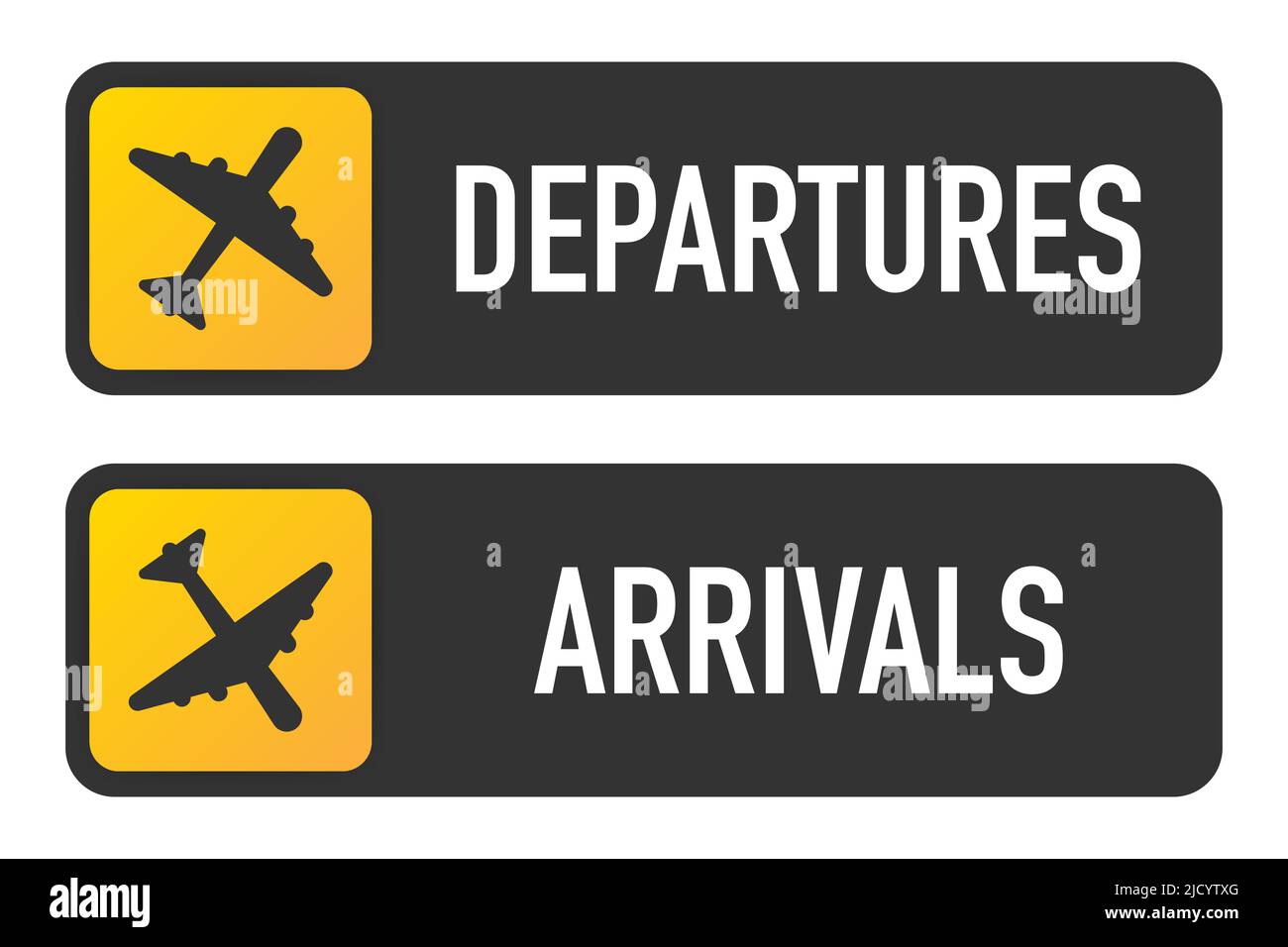 Information panel on the direction of arrivals and departures at airports on a white background. Stock Vector