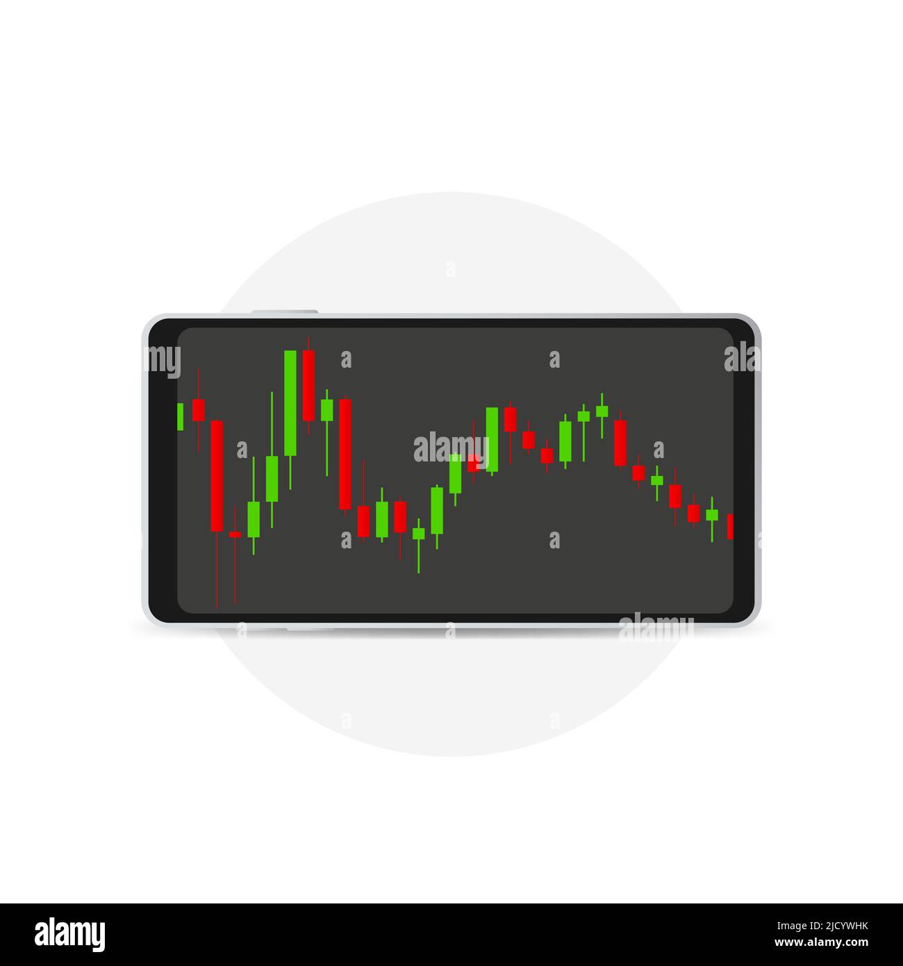Candle stick graph chart of stock market investment trading. Vector