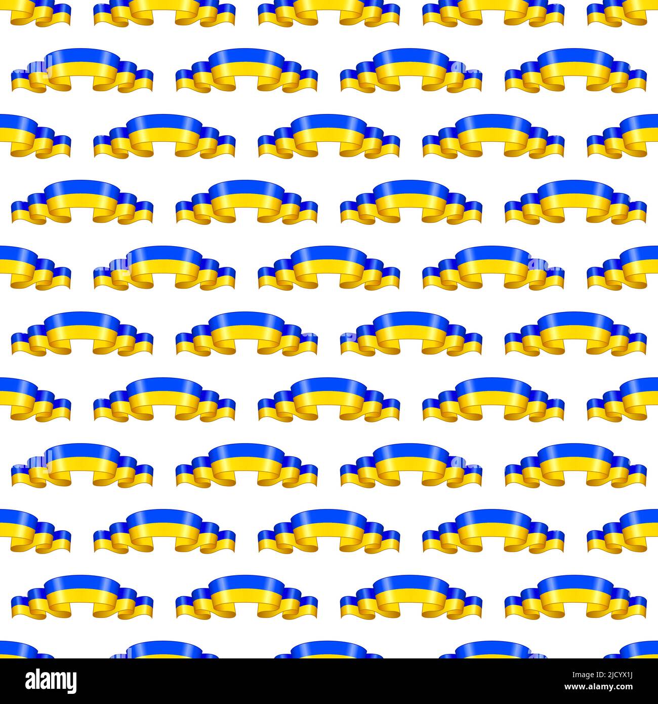 Seamless pattern of Ukraine banner ribbons Stock Vector