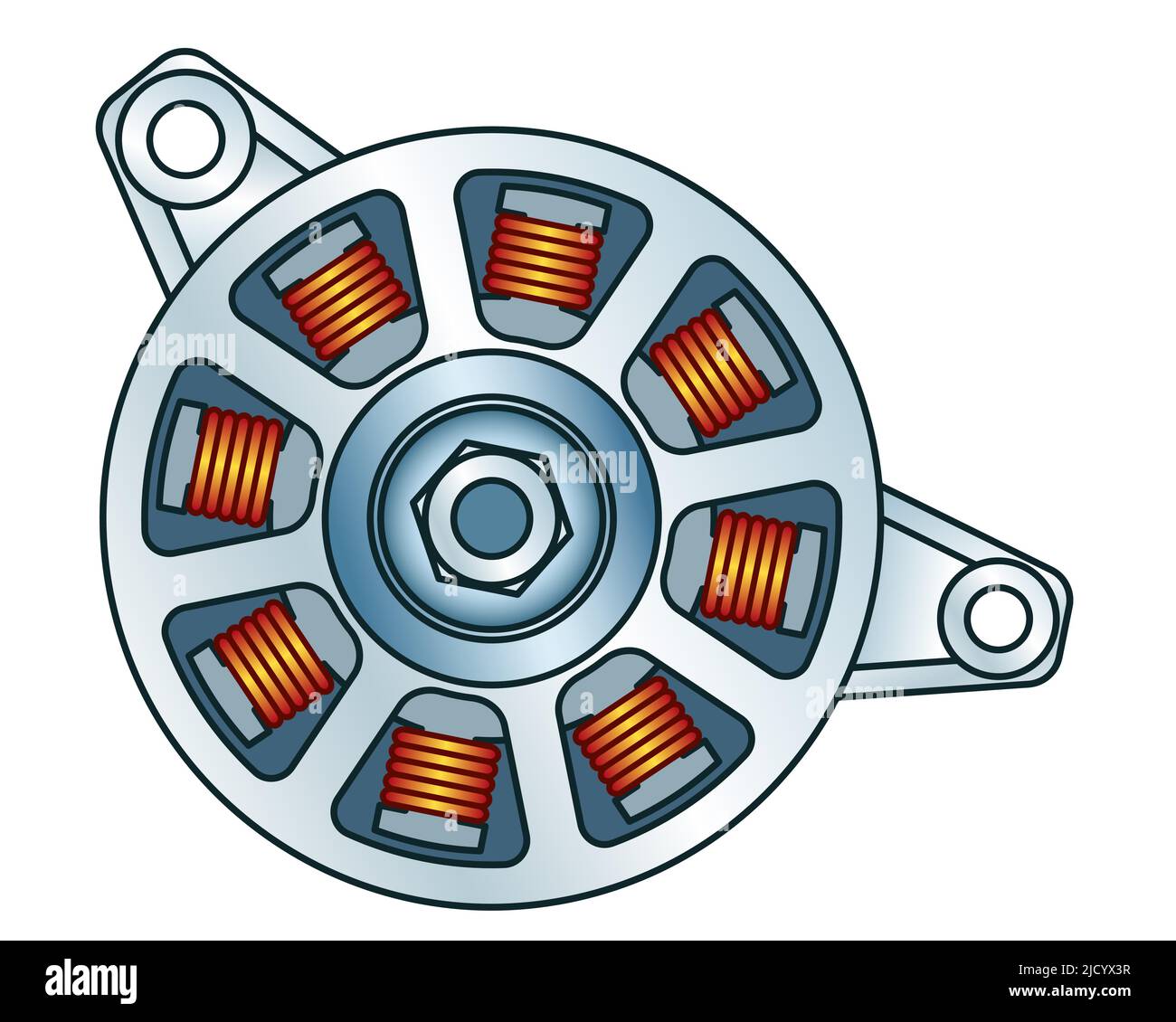 Illustration of an automotive electric alternator Stock Vector Image & Art Alamy