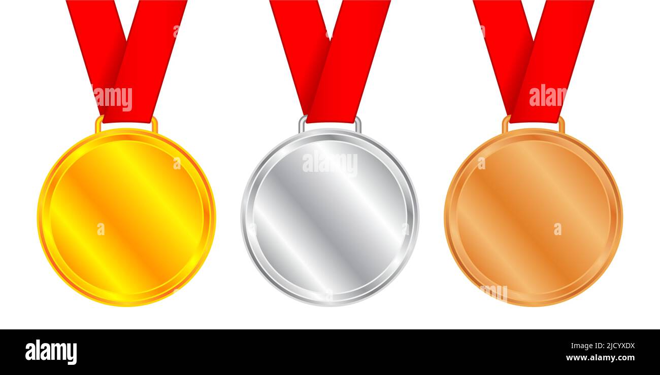 Illustration of a medal icon set Stock Vector Image & Art - Alamy