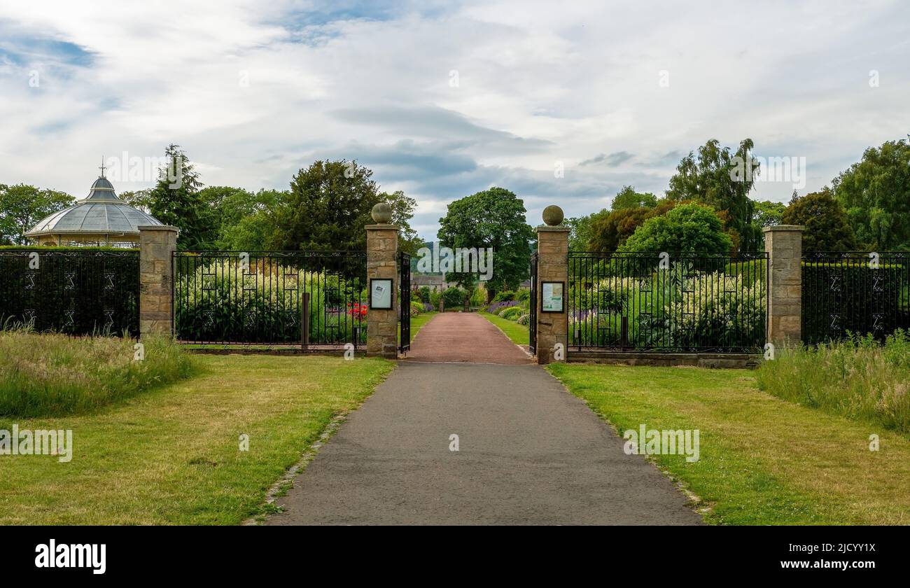 Entrance to Saughton Park and Gardens where there are a lot of
